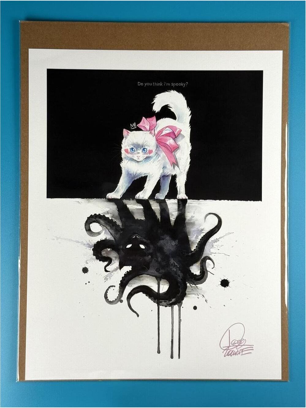 Lora Zombie Do You Think Im Spooky Cat Art Print Im Just a Girl Collection